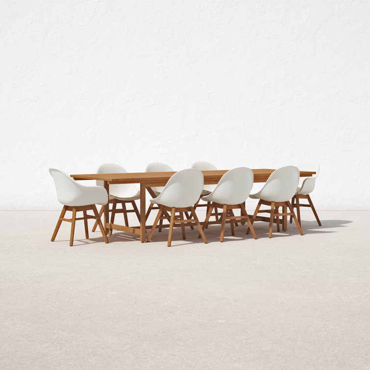 Anautica 118'' Rectangular 8 - Person Outdoor Dining Set