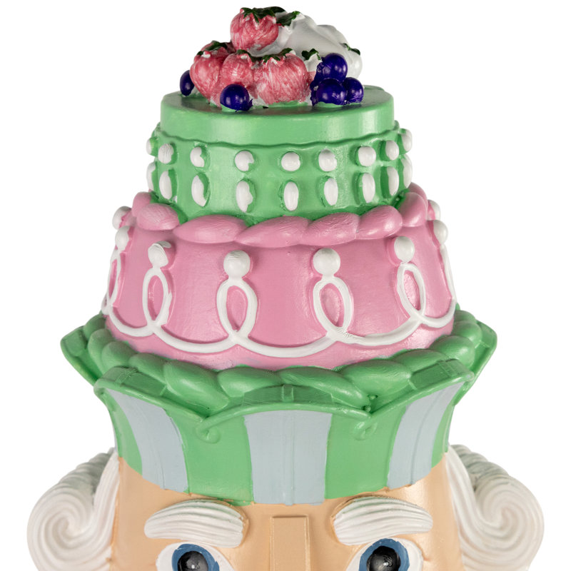 Pastel Candy Nutcracker King Christmas Figure, Green, 21.75" H x 6.5" W x 6.5" D