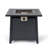 28-Inch Iron Square Propane Fire Pit Table