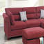 Canapé modulaire en velours rouge # F6419