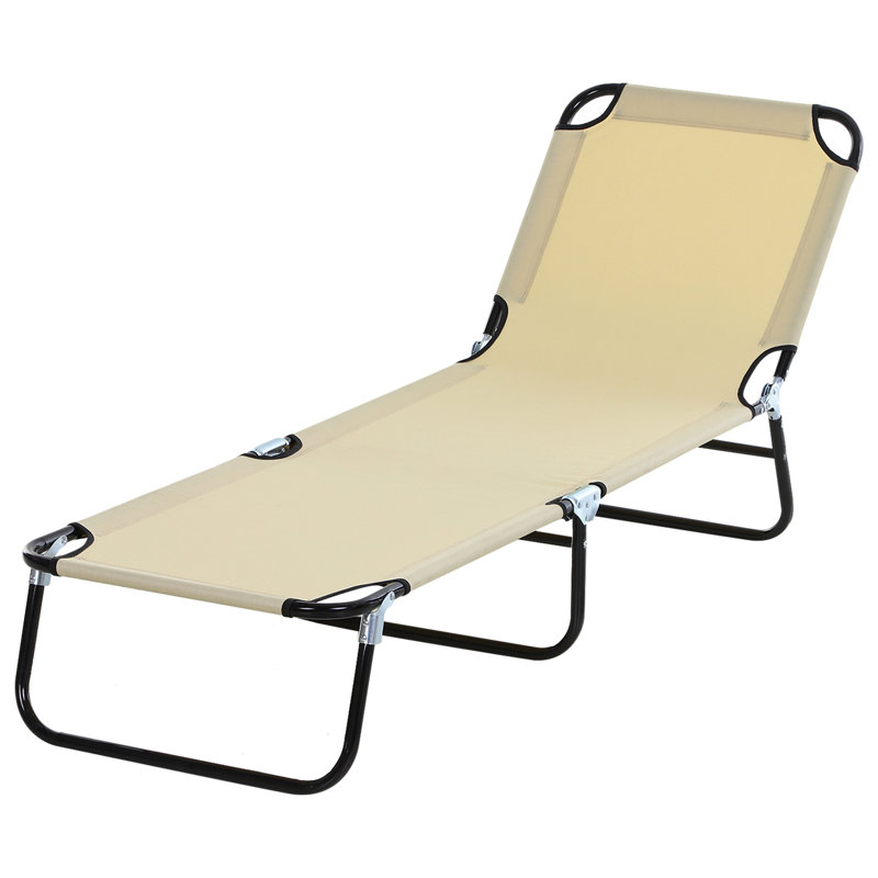 Aymelia 190cm Long Reclining Single Chaise, Beige
