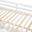 Lit superposé en bois massif blanc avec bureau - stable et de construction, offre un espace d'étude pratique, est livré avec une trousse d'assemblage complète, une chambre pratique-406305275-406305272