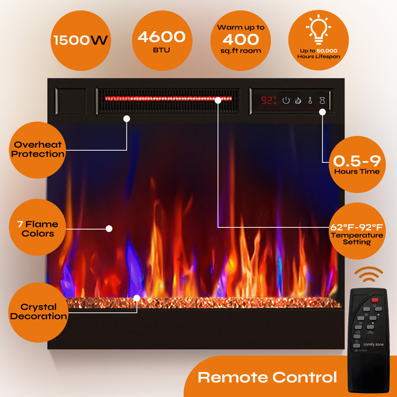 55 Inch Electric Fireplace TV Stand Fit For Tvs Up To 65 Inch Gaming Entertainment Center With Open Storage Shelves, Brown