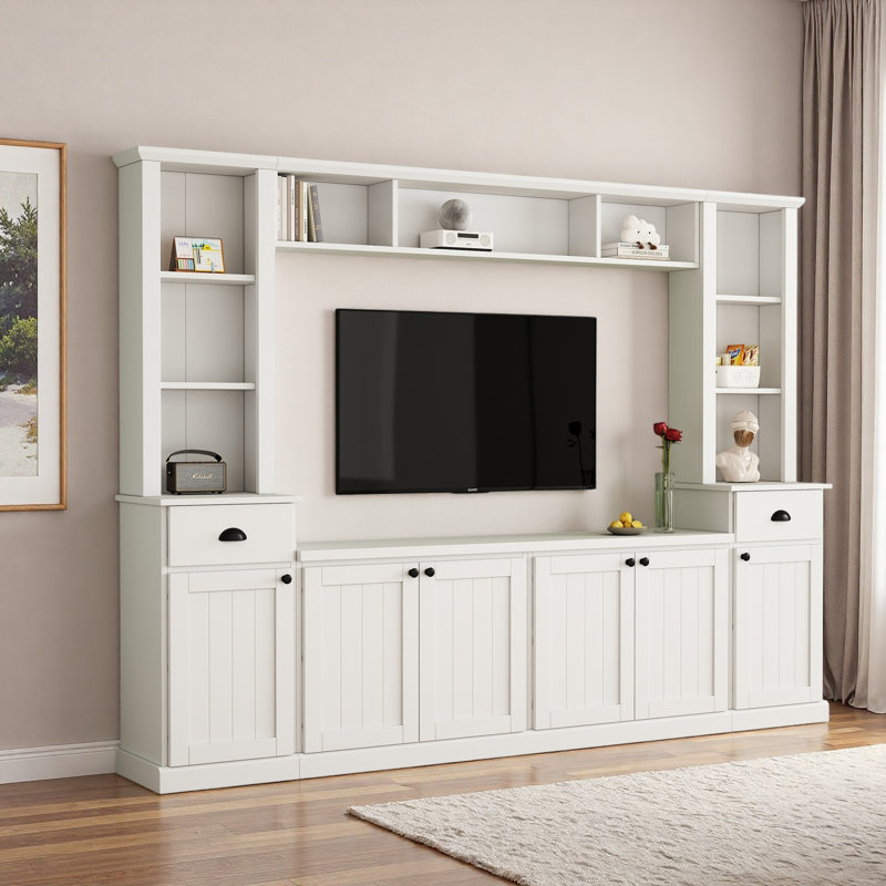 Ensemble de meuble mural Minimalist Entertainment, Blanc