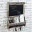 Wall Chalkboard with Mail Storage Key Hook