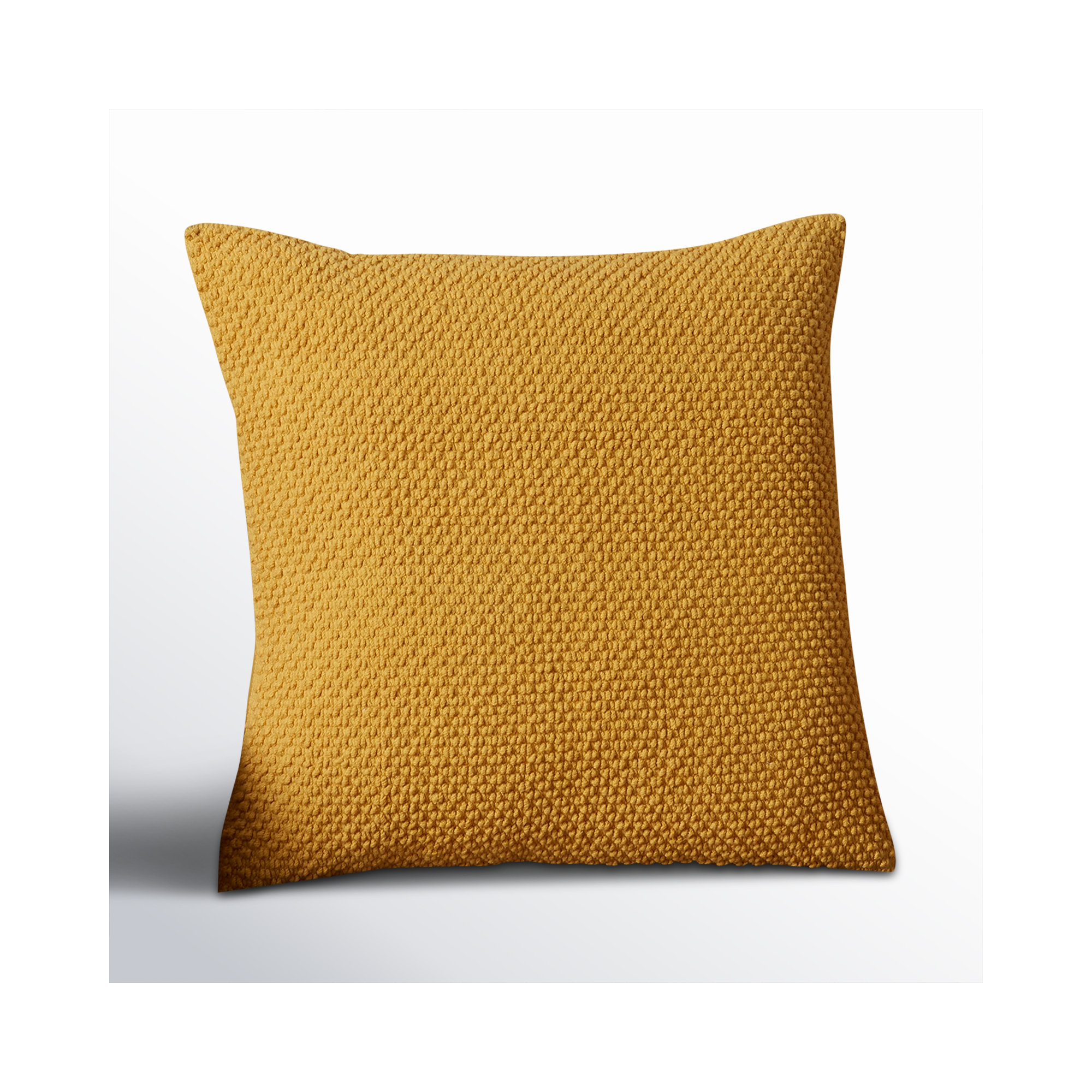 Mansel Textured Throw Pillow, Polyester, Square 20", Gold