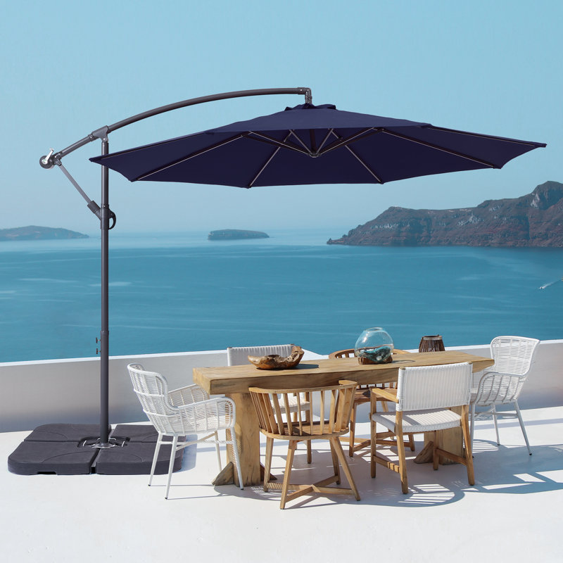 Parasol excentré de patio 10', Marine