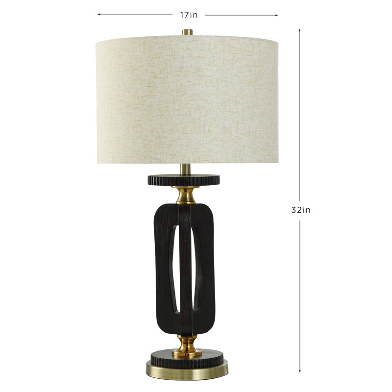 Poly Table Lamp - Optical Black - Sand Finish Shade
