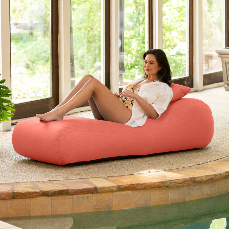 Gemma Arlo Outdoor Bean Bag Sun Lounger with Pillow, Flamingo Sunbrella®