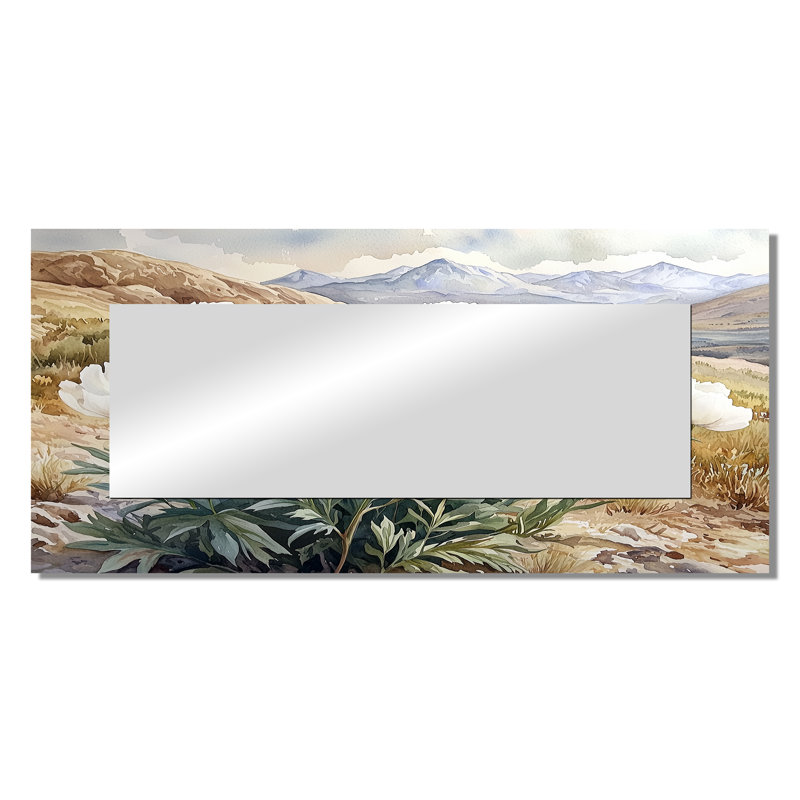 Peonies In The Rocky Valley II - Floral Mirror Wall Art - Printed On Metal, 28" x 60"