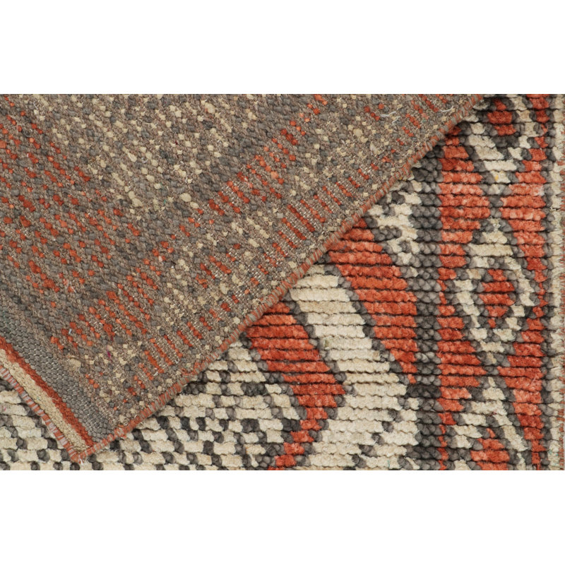 Moroccan Hand Knotted Silk Area Rug, Rectangle 4' x 5'