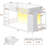 Bed Twin Over Twin With Bookshelf, 4 Storage Drawers, Metal Kids Bunk Bed With Power Outlet & Rgb Lights, Clothing Rack & Shelves, Safety Guardrail & Ladder-1956301183