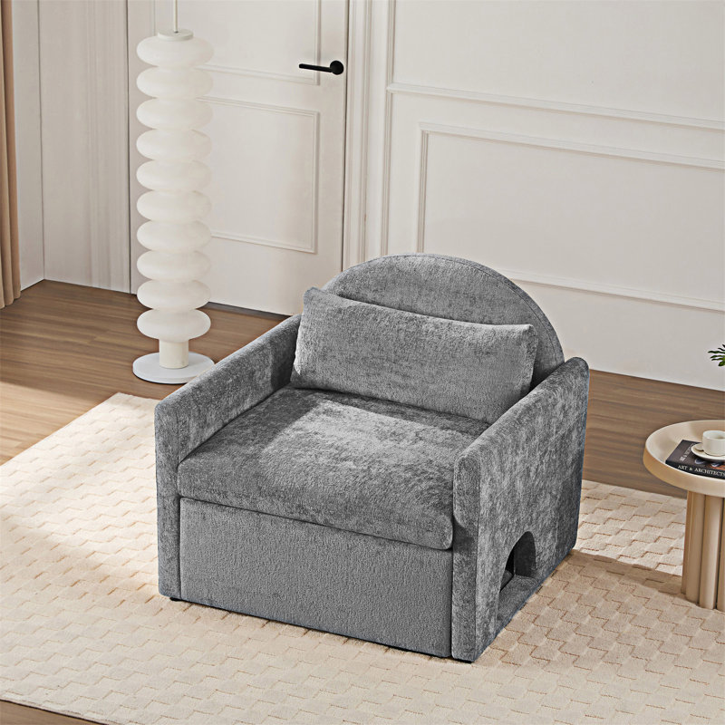 Méridienne simple Accent Chair, Gris