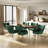 Plush Velvet Upholstered Armchair with Metal Legs-1684486190