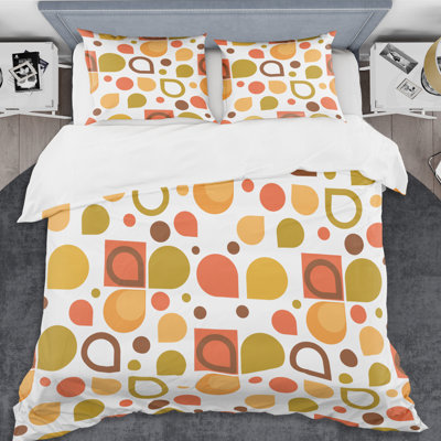 Modern & Contemporary Polyester Twill Geometric Shapes Duvet Cover