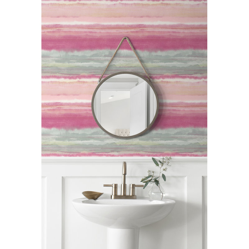 Papier peint ivoire Ivy Bronx Designs Posy, Ciel d'été / miel