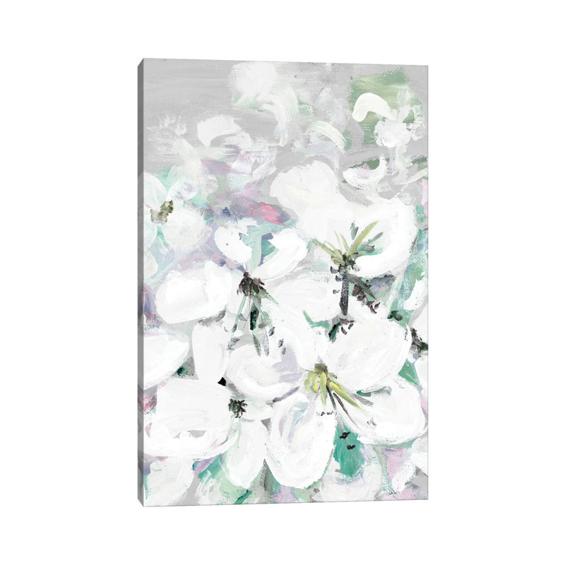 White Orchids 1 Piece Wrapped Canvas Painting, 66.04 cm H x 45.72 cm W x 3.175 cm D