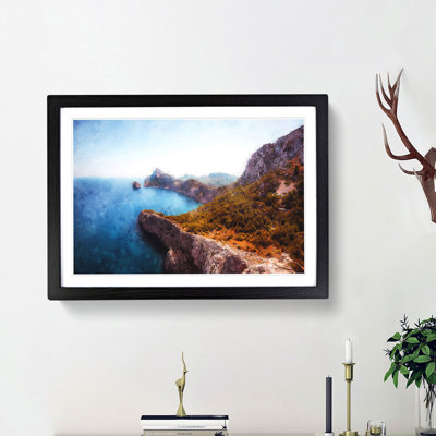 Coastline in Mallorca Spain 1 Piece Single Picture Frame Painting on MDF