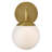 Single Light Globe Wall Sconce With Etched Opal Glass-1315312177