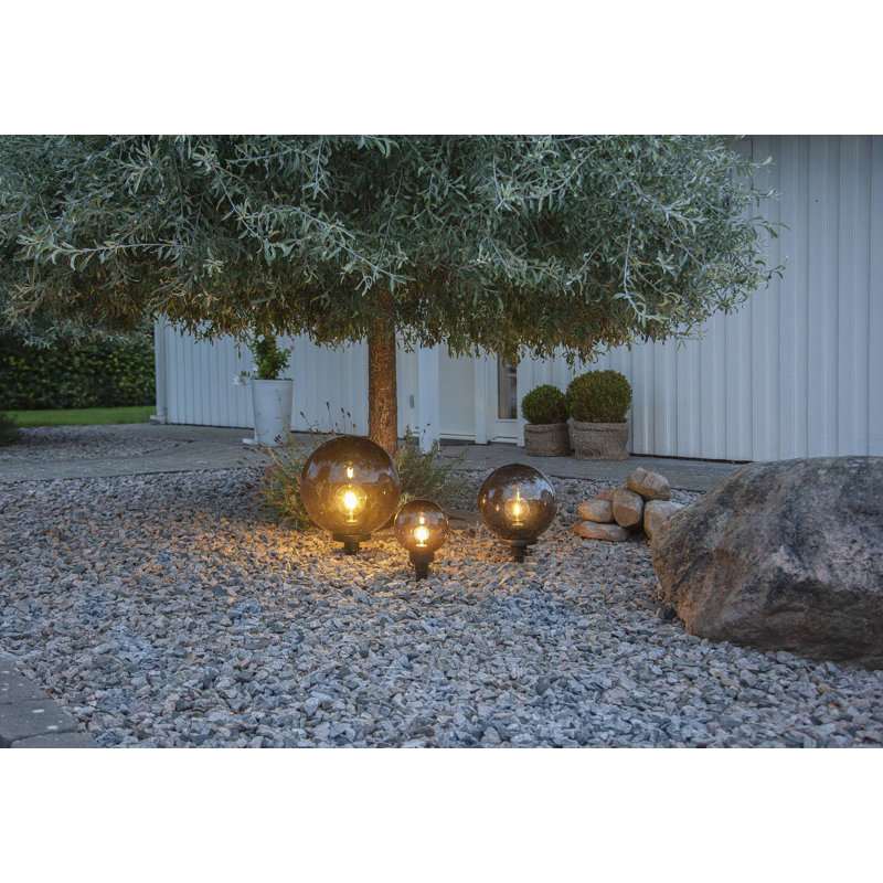 Elfy Black Plug-in Pathway Lights, 34cm H x 30cm W x 30cm D