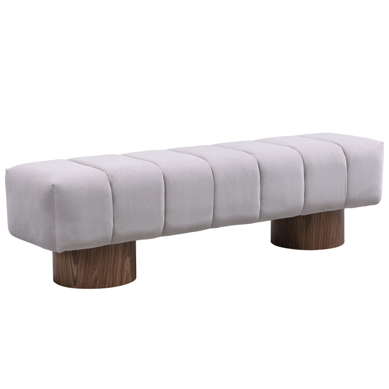 Gray Fabric Upholstered Shoe Bench, 300 Lbs Weight Capacity, No Assembly Dining Gray, Assembly, Floor- Design, Light Gray