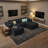 108" Right Hand Facing Corner Sectional With Chaise And Ottoman Corduroy Upholstered Compression L-Shaped Sofa-129105776