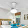 Laurenzo 32'' Blade LED Flush Mount Ceiling Fan with Remote Control and Light Kit Included
