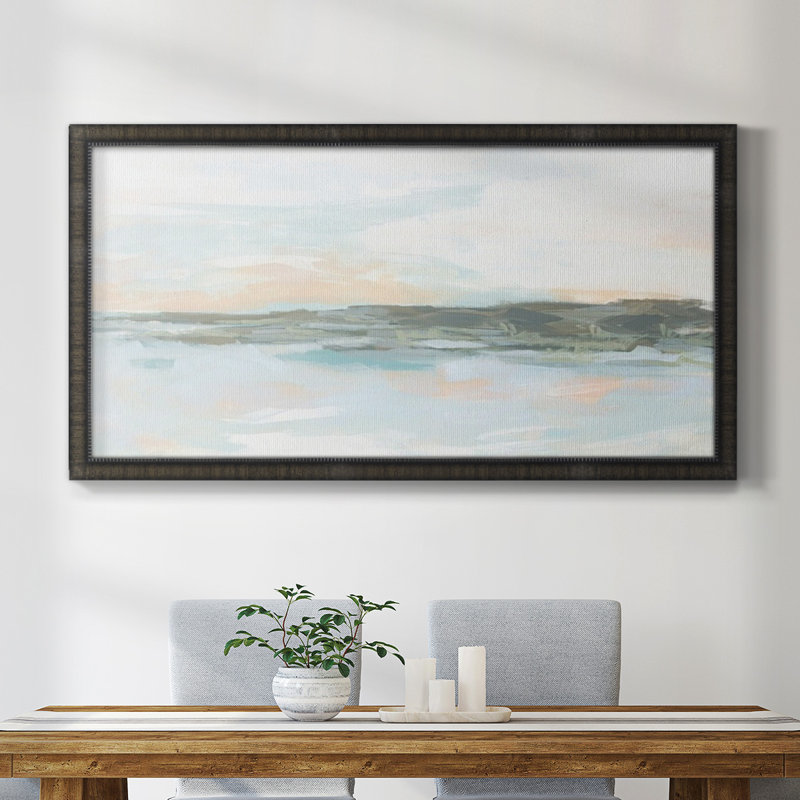 Toile encadrée de qualité supérieure Rock Coast II - prête à être accrochée, H 29 po x l 53 po x P 1 po, Noir