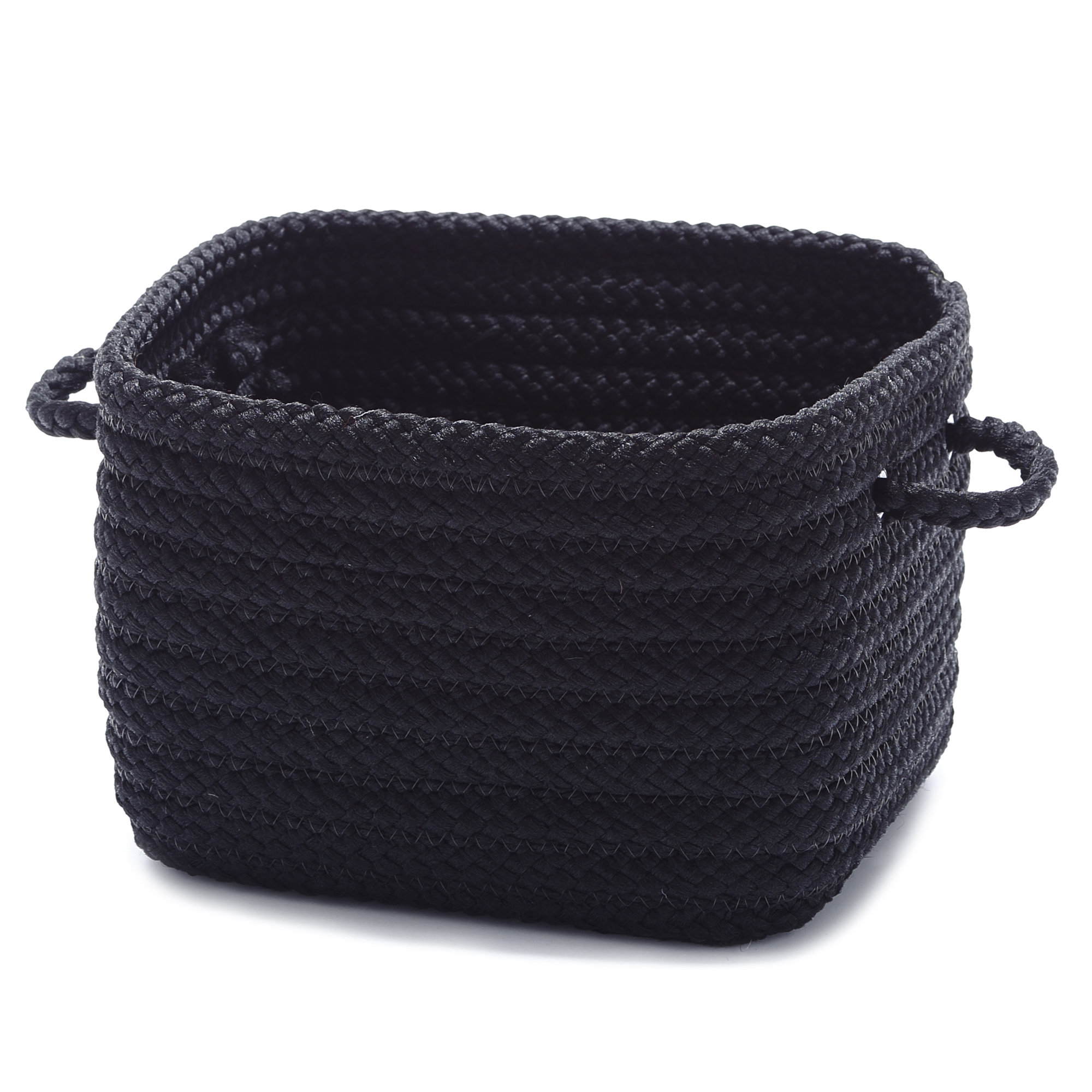 Kline Fabric Decorative Basket 1, 8" H x 11" W x 11" D, Black