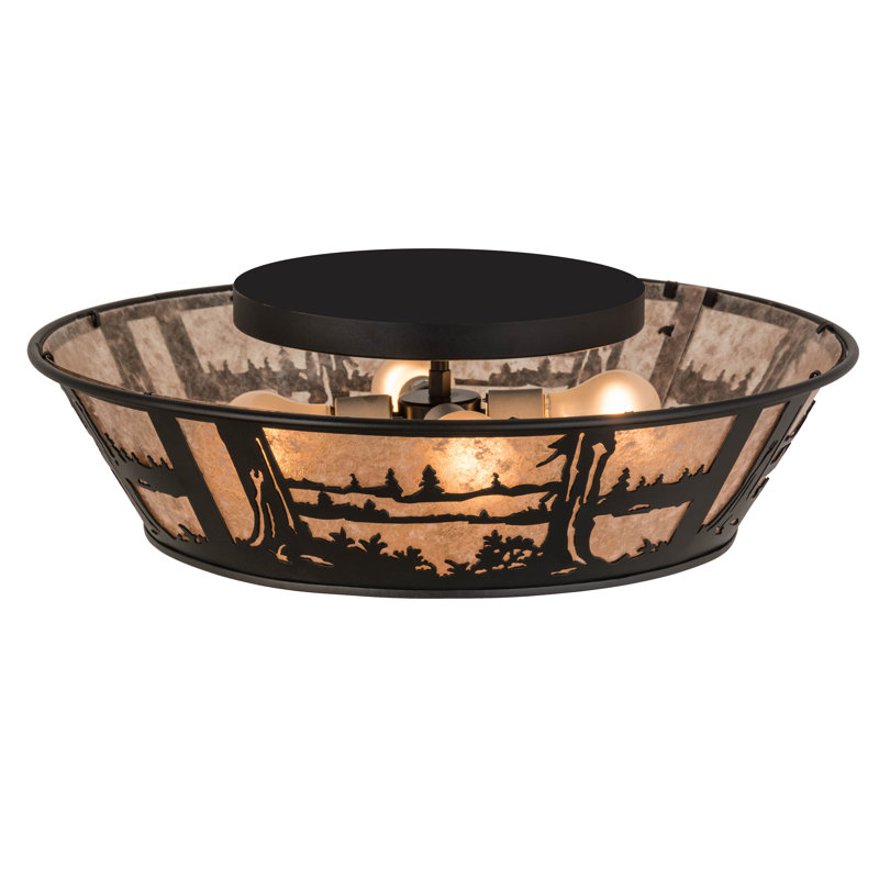 Rustic Lodge 4 - Light Flush Mount