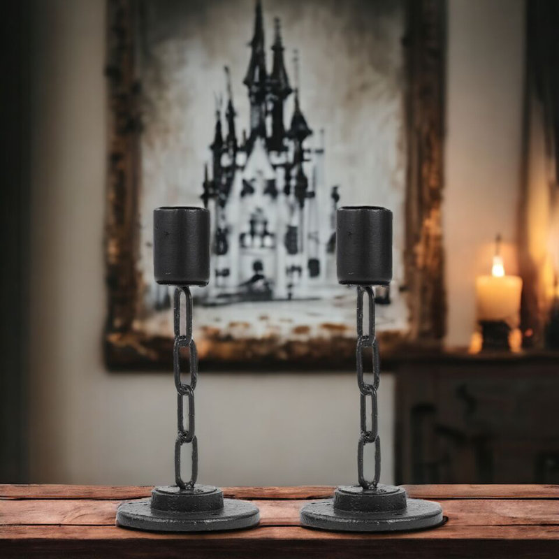 2 Piece Metal Tabletop Candelabra Set, 22" H x 4" W x 4" D