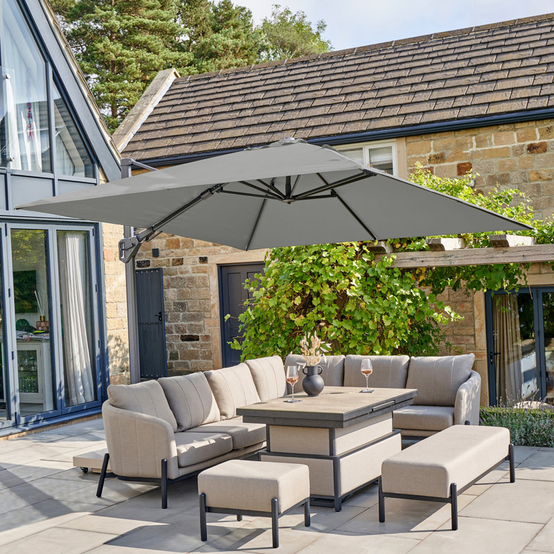 Chasiti 300cm Cantilever Parasol, Grey