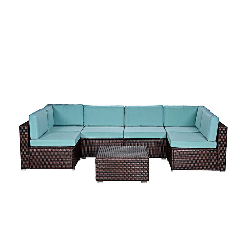 Ensemble repas avec coussins 26,4 po Bertero, Brun