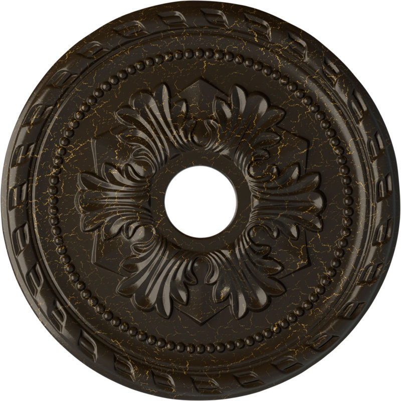 20 médaillons de plafond Palmetto de 20 7/8 po x 3 5/8 po x P 1 5/8 po (convient aux auvents de 5 po ou moins)