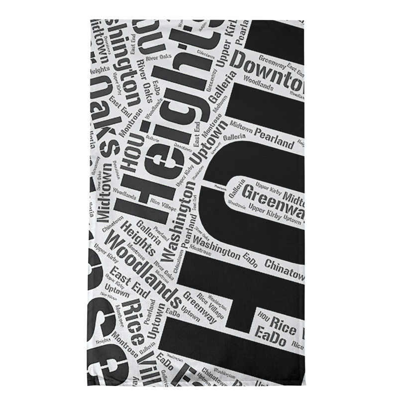 Serviette à thé « districts », Noir, Houston