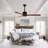 52-Inch Wood Ceiling Fan NO Light with Solid Wood Blades, Quiet Reversible DC Motor and Remote Control-1040775402