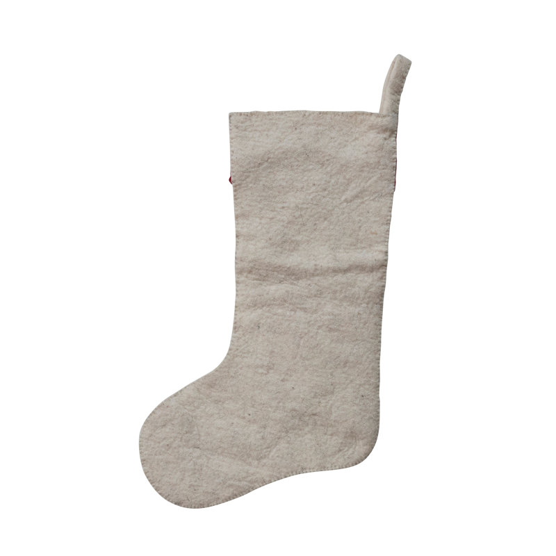 Artisan Wool Felt Botanical Stocking
