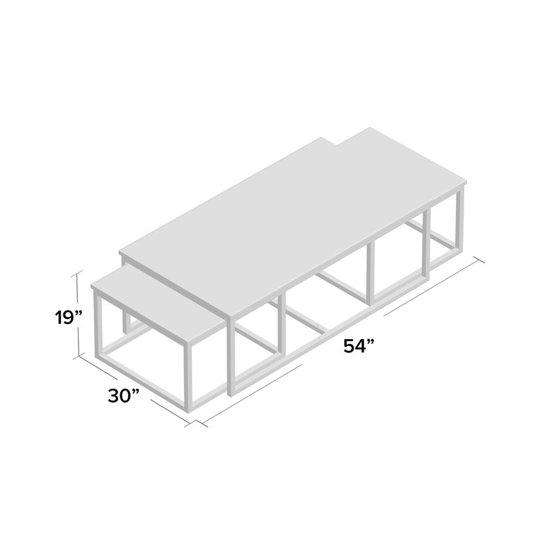 Ensemble de tables basses gigognes Kersh Arcadia