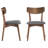 Putnam Upholstered Dining Chairs With Curved Back & Rubberwood Legs
