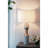 15X15x30" Cement With Metal Table Lamp