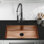 Évier de cuisine encastré à simple cuve en acier inoxydable 32 x 19 Rivage