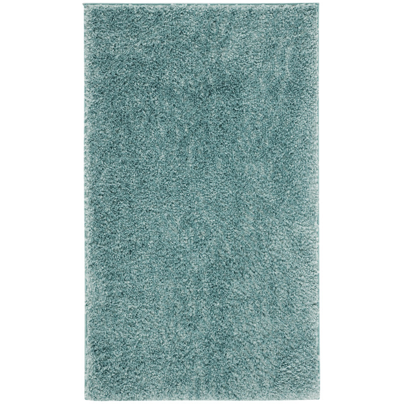 Peake Shaggy Area Rug, Bluish Grey, Rectangle 91 x 152 cm