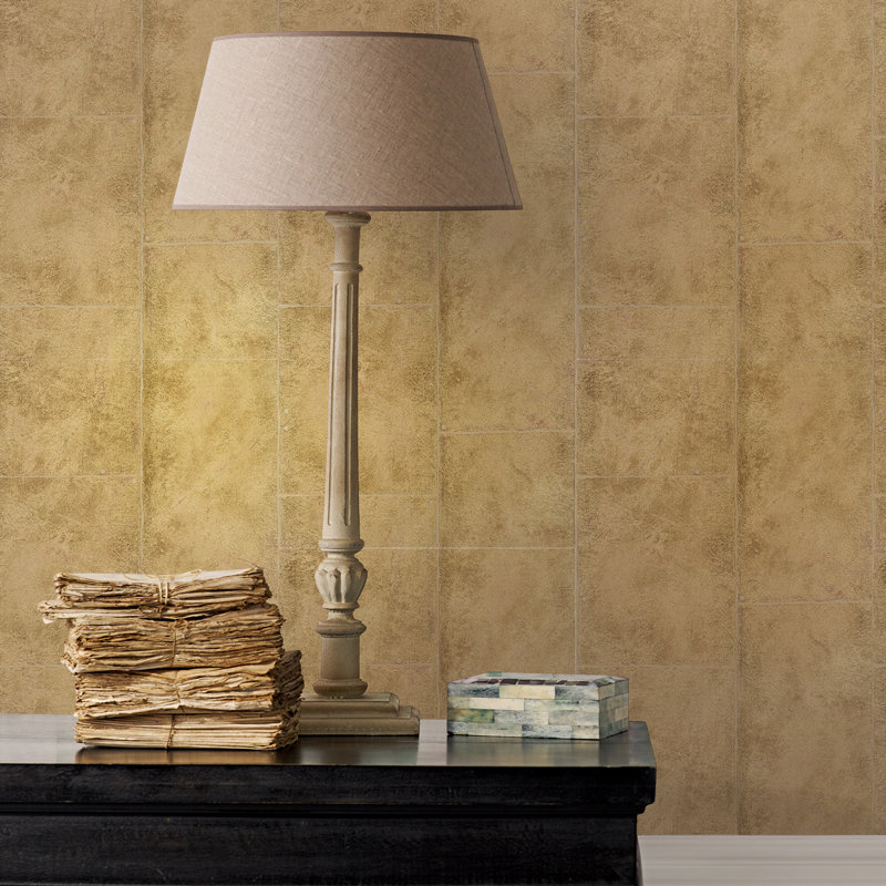Eastville 10.05m x 53cm Textured Matte Wallpaper Roll, Gold