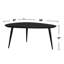 Table basse triangulaire en bois massif, noir