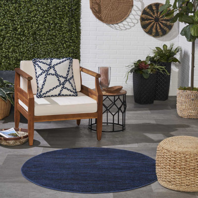 Tapis intérieur / extérieur bleu Mullican Sandy
