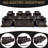 124.4 Inch Power Recliner 4 PC Set With Top-Grain Nappa Leather, Adjustable Relaxation, Smart Charging, And Dynamic RGB LED Lighting, Recliner-1936648129