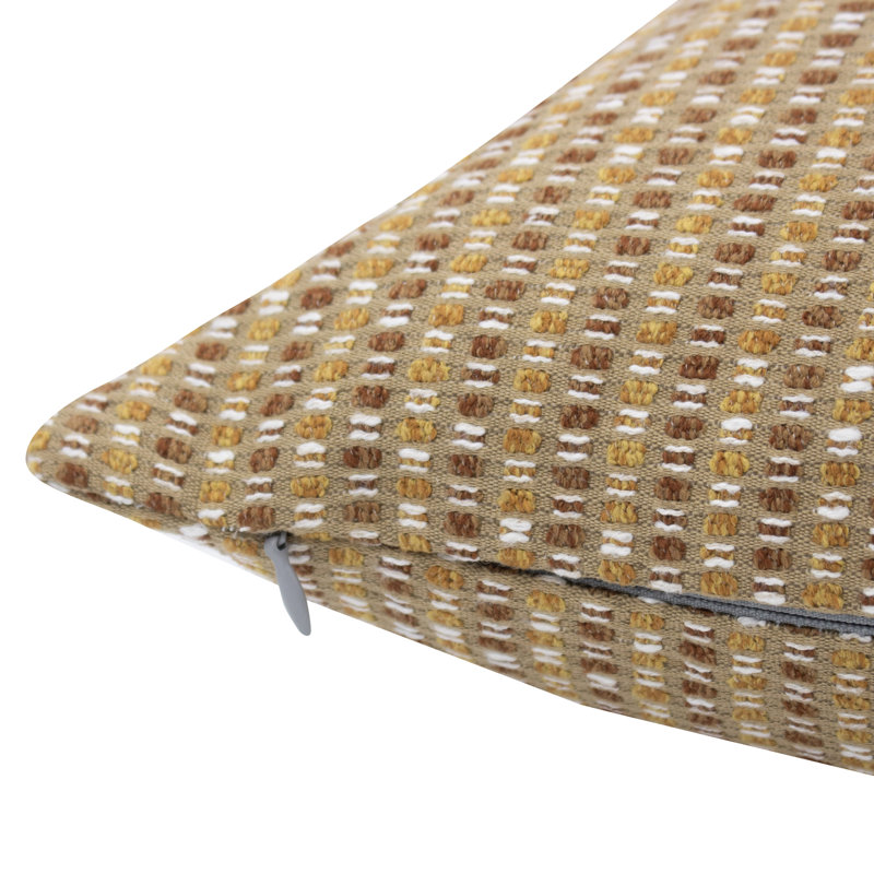 Housse de coussin carrée et insert Echo Ink Luxury, Orange, Polyester/ Bourre en polyester