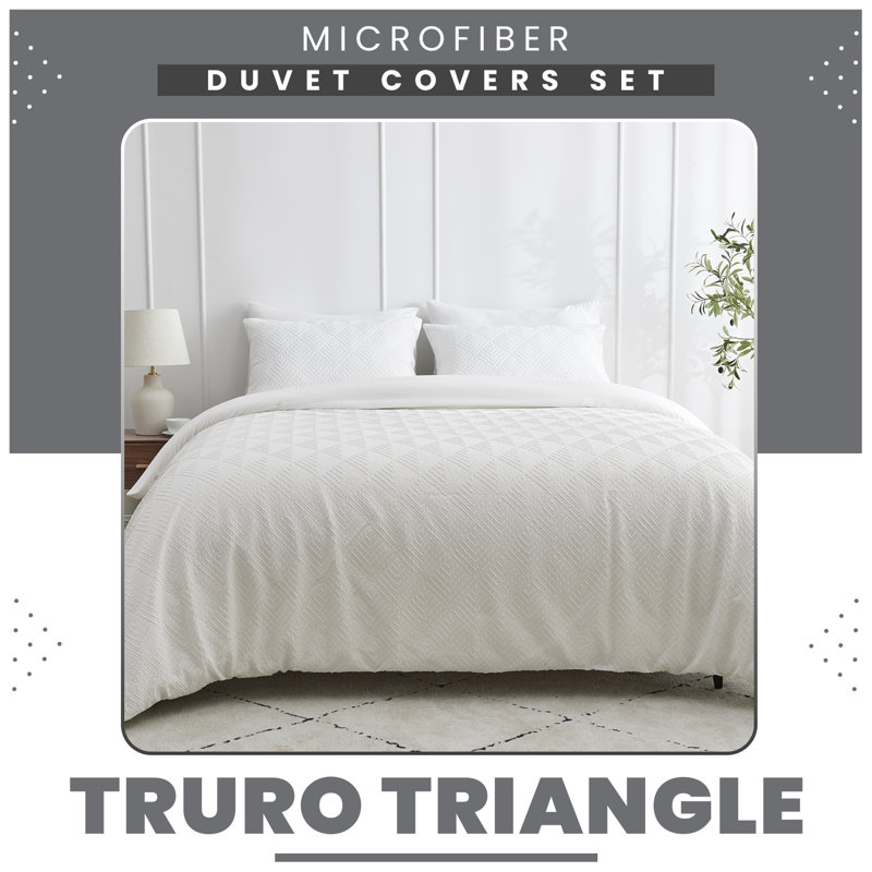 Polyester Geometric Duvet Cover Set with Pillowcases, Single Duvet Cover set + 1 Standard Pillowcase