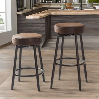 Dondi 2-Piece Adjustable Height Barstools Home Kitchen Industrial Furniture Kitchen Chair