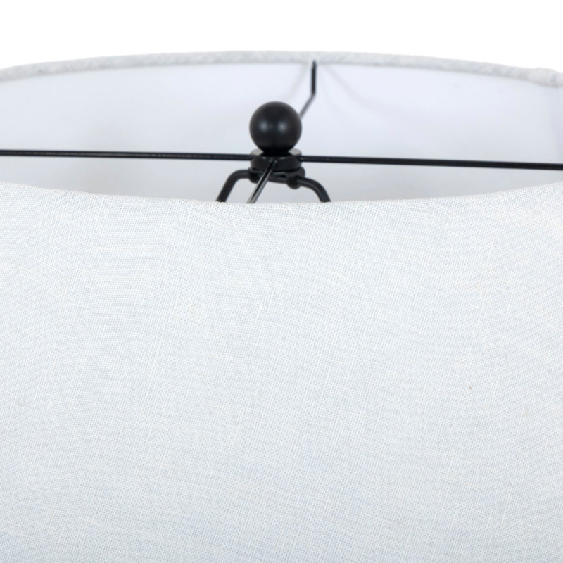 Atrani Table Lamp, Aged Black Terracotta